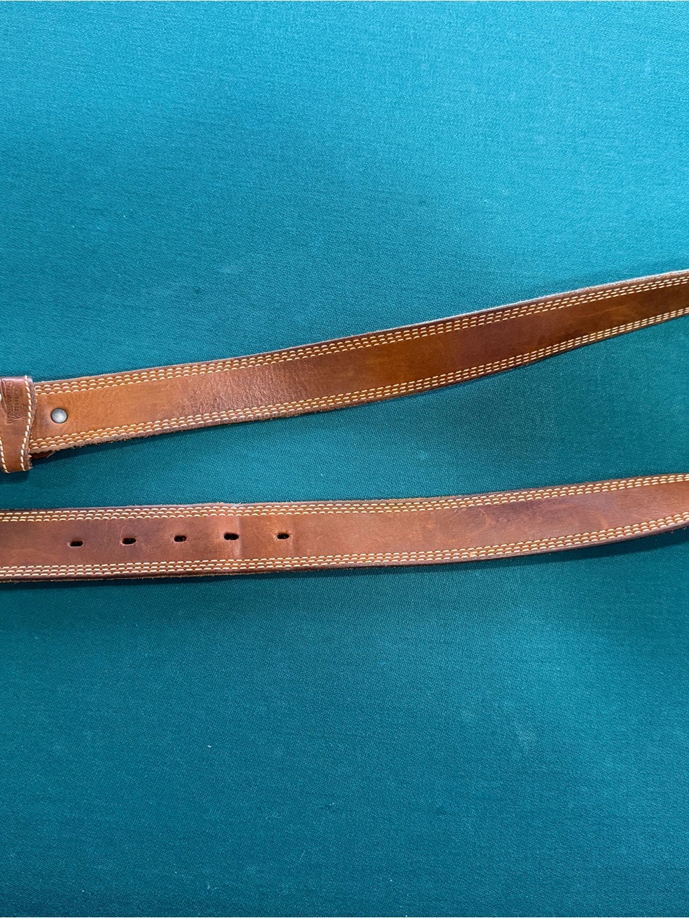 Classic Tan Leather Men's Belt - Unbranded